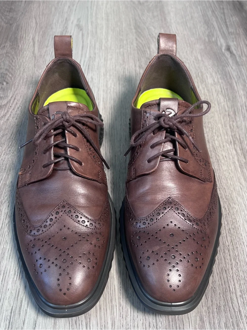 ECCO ST.1 Hybrid Men’s Wingtip‎ Brogue Oxford Brown Leather Size 9 US / 43 EU